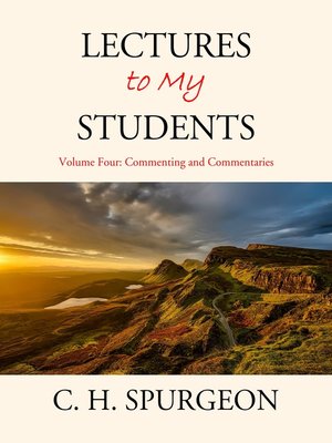 cover image of Lectures to My Students